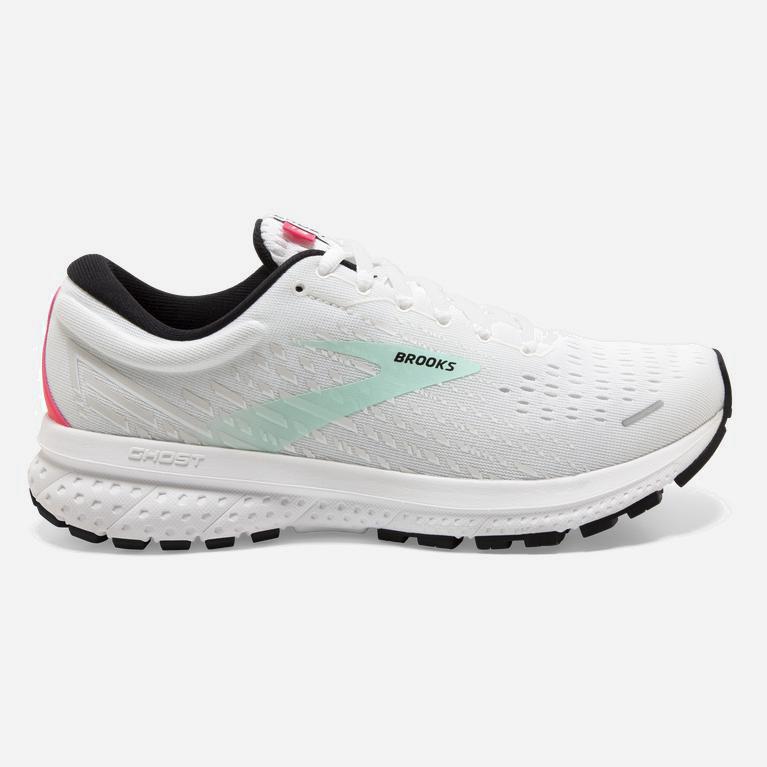 Brooks Ghost 13 Australia - Women's Road Running Shoes - White/Yucca/Lilac (756801-GDM)